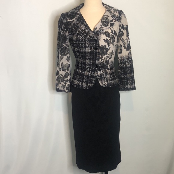 Richie Freeman Teri Jon black pencil midi skirt 6 - Picture 5 of 12